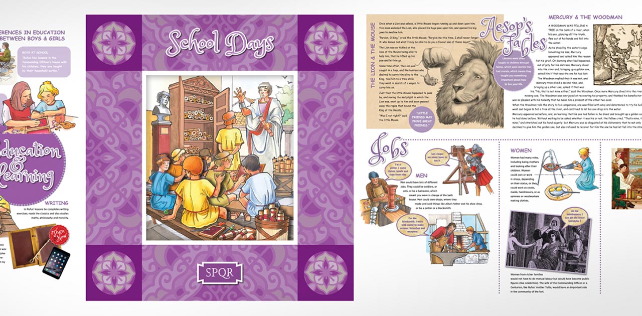 wall frieze with diorama