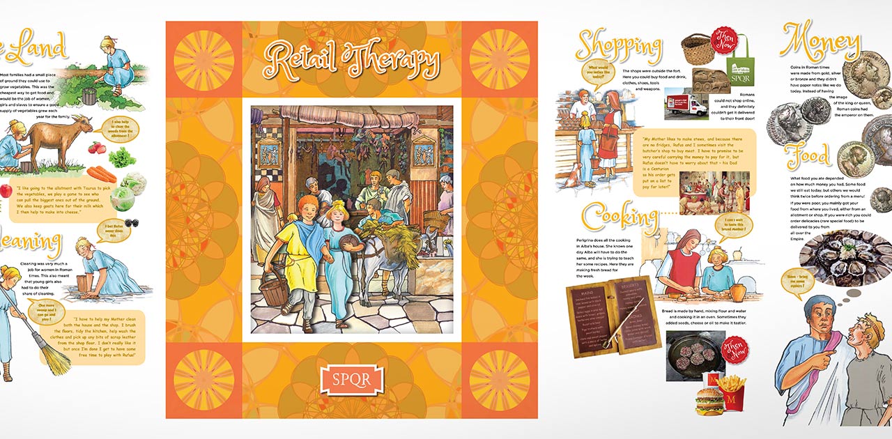 wall frieze with diorama