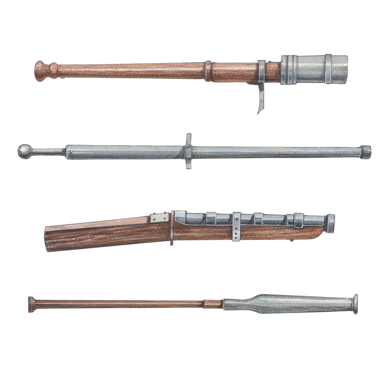 illustration of guns