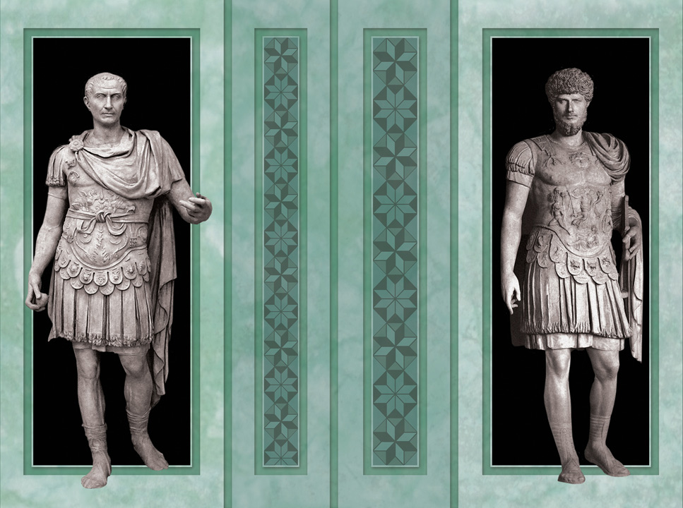 trompe-l’&oelig;il murals, tiling effects and friezes produced for the three museum restrooms