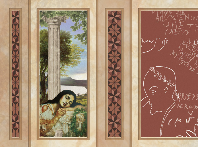 trompe-l’&oelig;il murals, tiling effects and friezes produced for the three museum restrooms